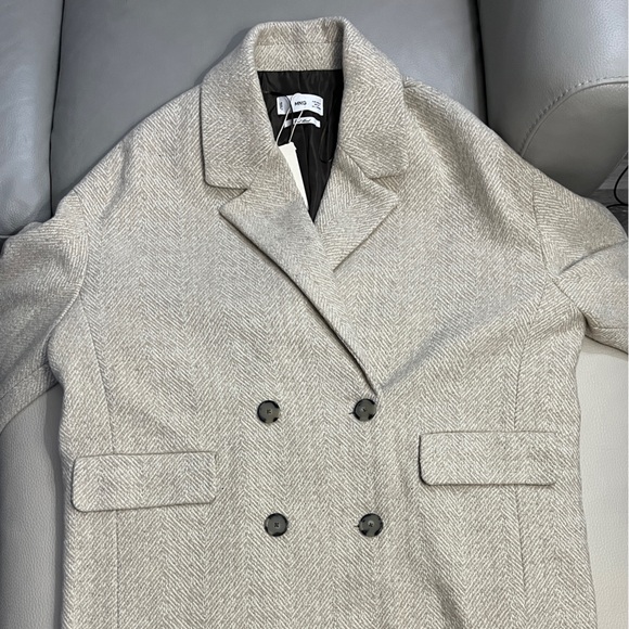 NWT - Mango Women’s Double Breasted Wool Blended Coat - Size M - Picture 7 of 15